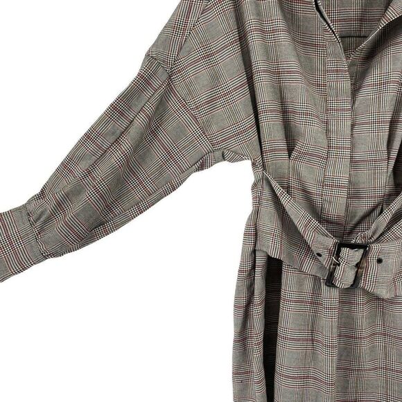 Fashion Nova Cardi B Dress Plaid Belted V Neck Size L Preppy Pretty And Plaid - Picture 7 of 10